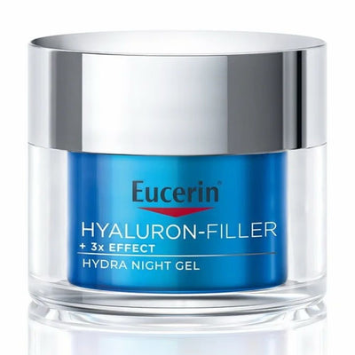 Eucerin Hyaluron-Filler 3x Effect Ultimate Light Night Cream – 50ml | Anti-Aging Moisturiser with Hyaluronic Acid, Glycolic Acid & Enoxolone