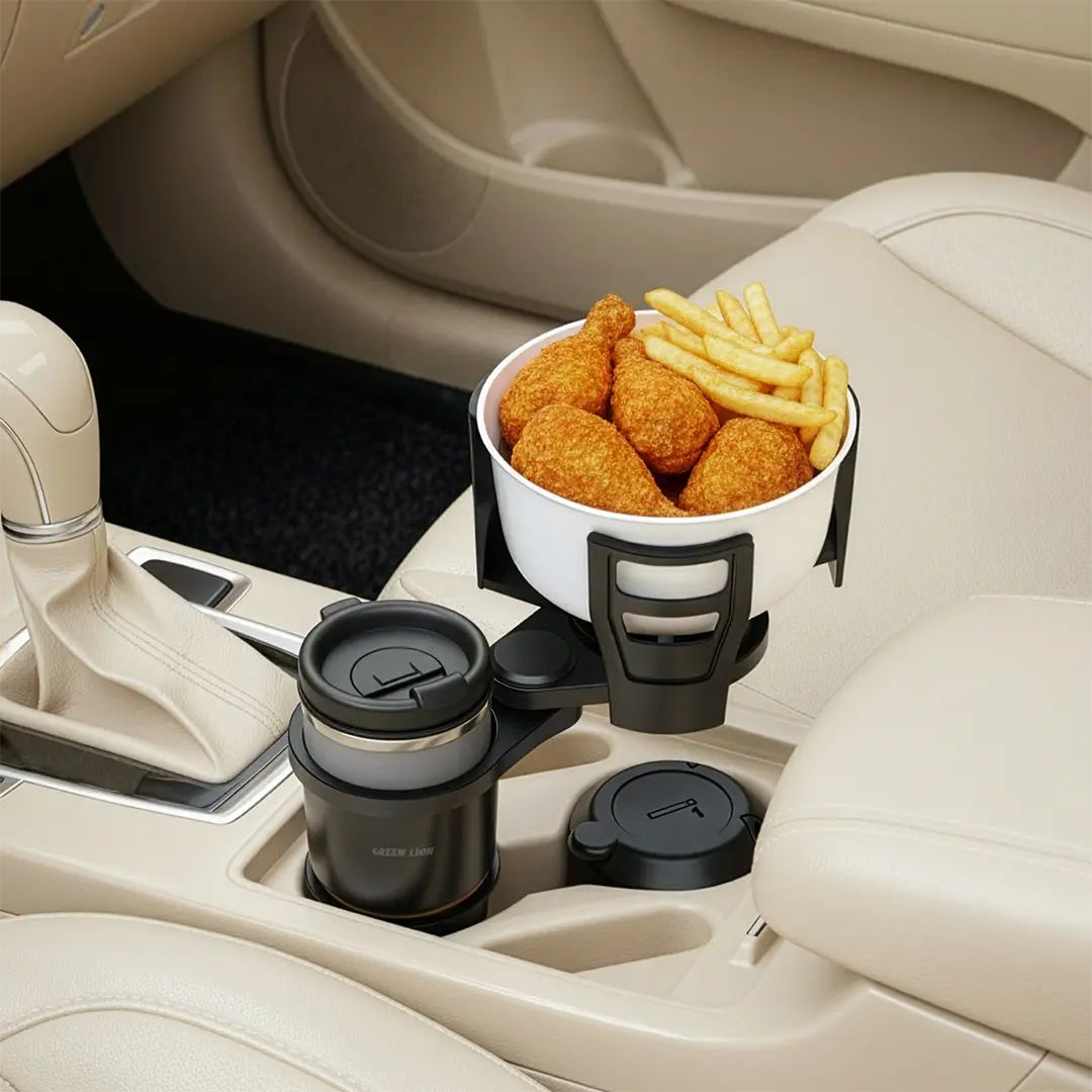 Green Lion Drive Flex 2-In-1 Cup Holder - Black