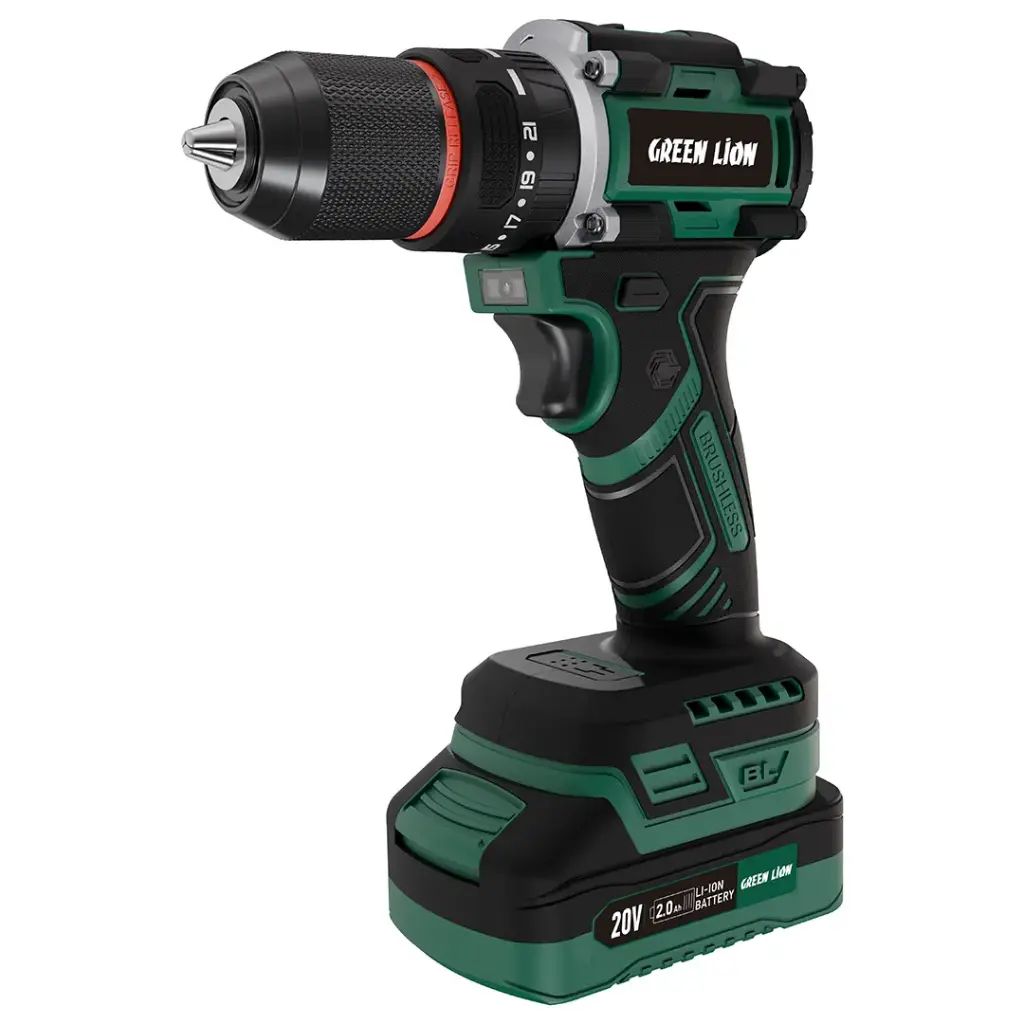 Green Lion GD-14 Power Pro Cordless Hammer Drill - Green