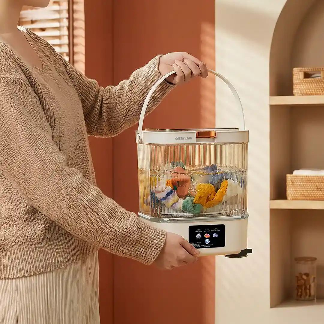 Green Lion Mini Wash 12L Portable Washing Machine - White