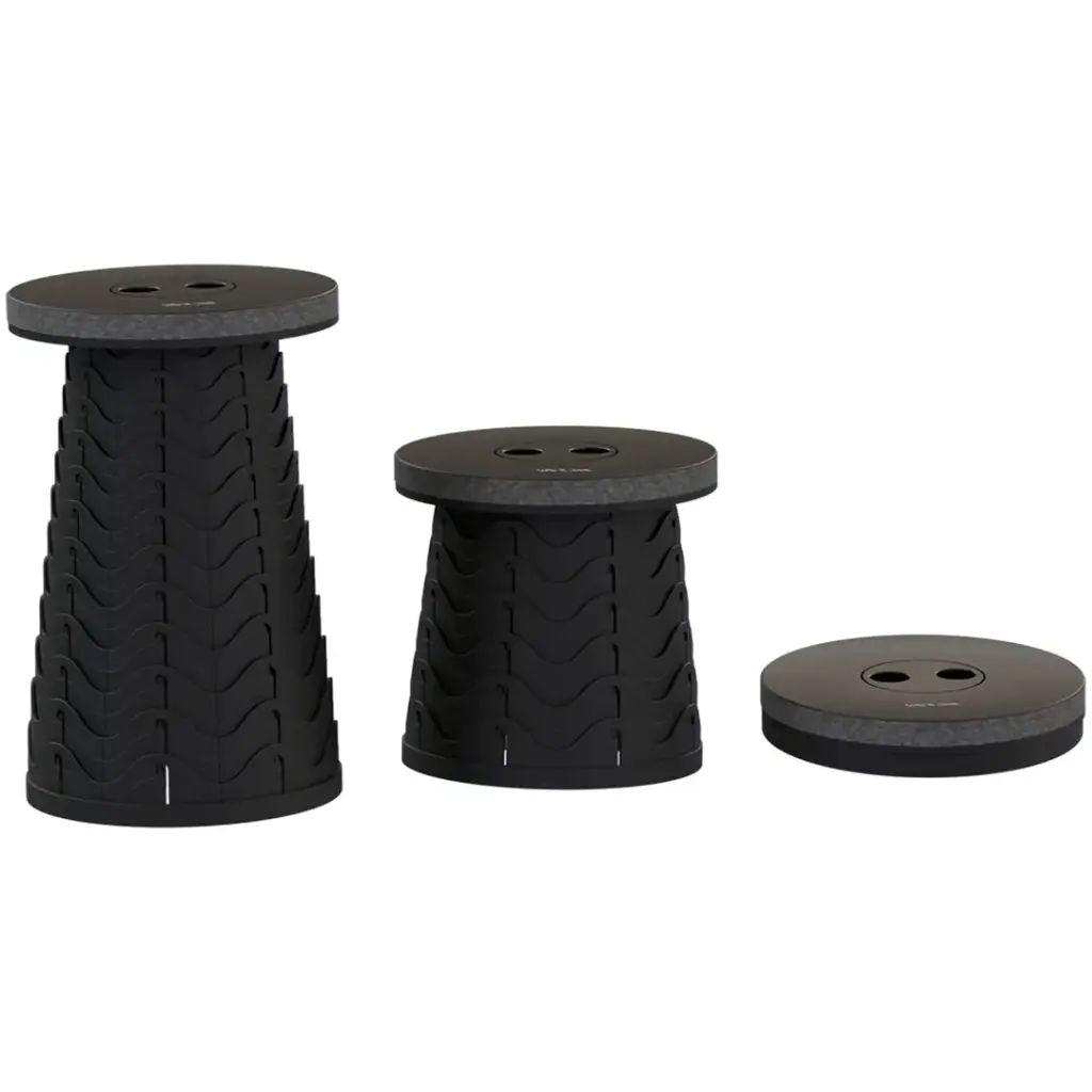 Green Lion Foldable Travel Camping Table & Stool - Black